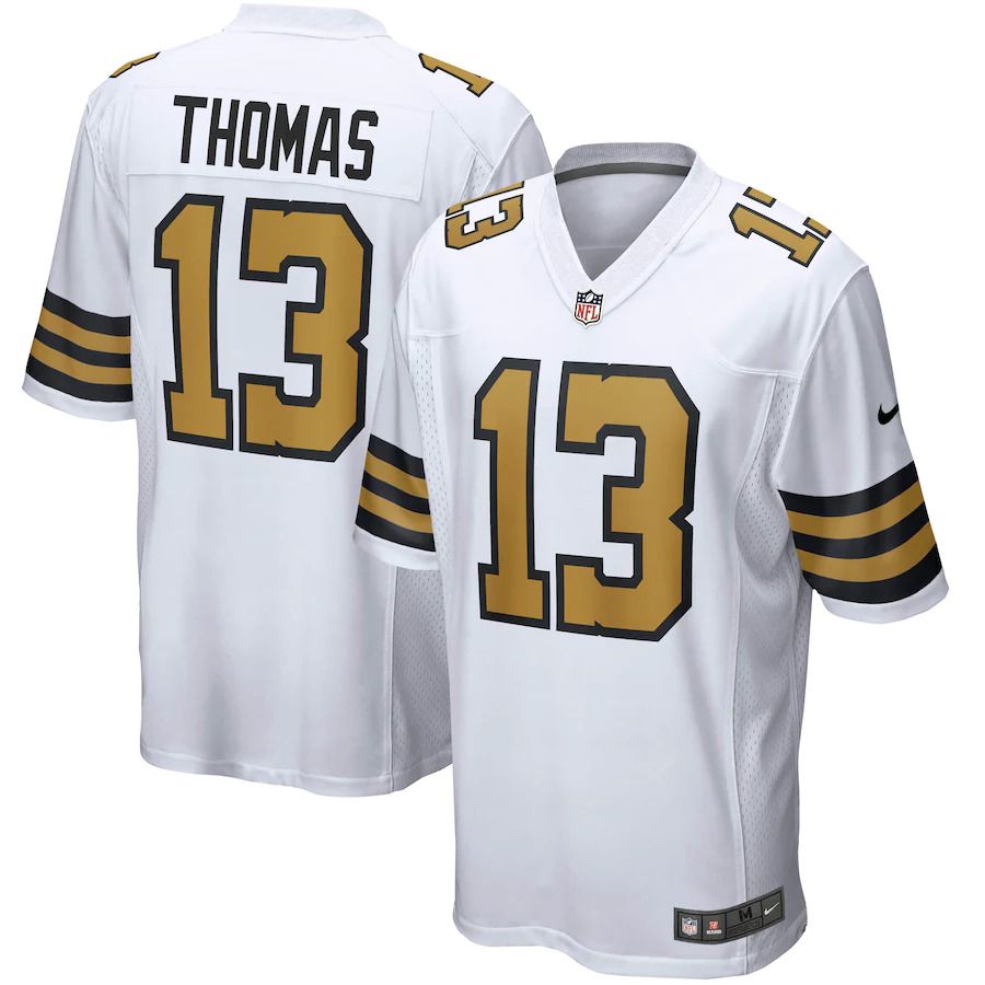 Men New Orleans Saints #13 Michael Thomas Nike White Alternate Game NFL Jersey